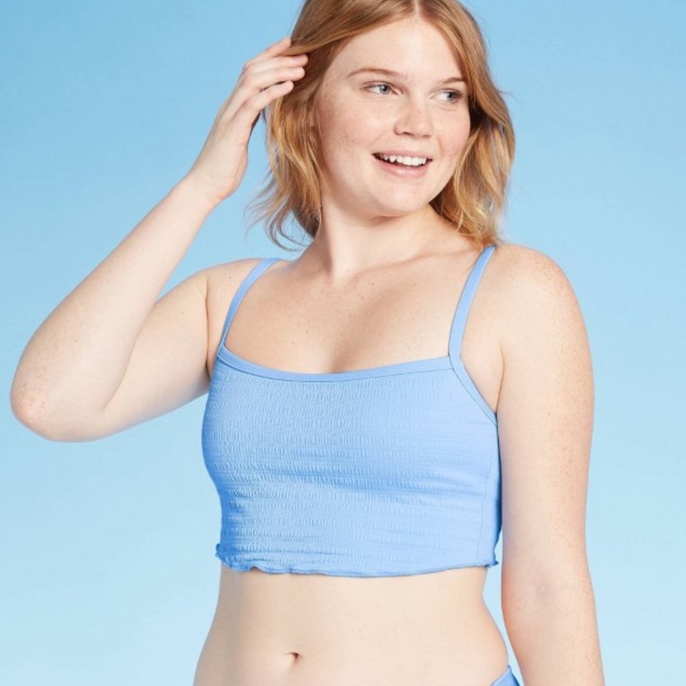 Textured cami bikini top xs NWT
